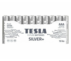 Bateria alkaliczna do mikroołówka TESLA SILVER+ AAA (LR03) 10 szt./folia