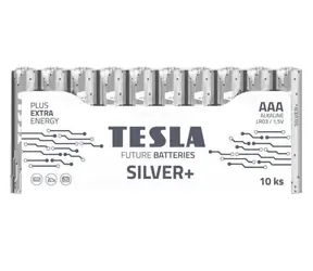 Bateria alkaliczna do mikroołówka TESLA SILVER+ AAA (LR03) 10 szt./folia