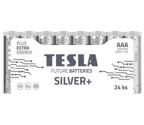 Bateria alkaliczna do mikroołówka TESLA SILVER+ AAA (LR03) 24 szt./folia