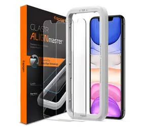 Szkło ochronne Spigen Align Glas.tR do Apple iPhone 11 i XR / 2 szt