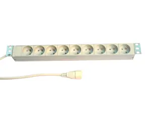 Szyna rack Knurr PDU / 7x230V / 1U / 19" / 1x16A / IEC320 C20 / biała