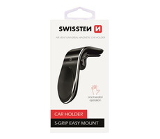 Swissten Easy MOUNT czarny / Magnetyczny uchwyt do wentylacji samochodowej