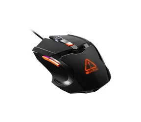 Canyon Vigil czarno-pomarańczowy / Mysz optyczna do gier / 3200 DPI / 6 przycisków / Podświetlenie RGB / USB / 1,65 m