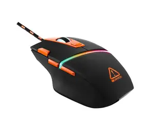 Canyon Sulaco czarno-pomarańczowy / Mysz optyczna do gier / 4200 DPI / 7 przycisków / podświetlenie RGB / USB / 1,65 m