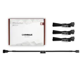 Noctua NA-SEC1 czarny (chromax) / Przedłużacz / 3x 4-Pin PWM / długość 300 mm