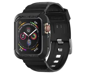 Etui ochronne Spigen Rugged Armor Pro z paskiem do Apple Watch 44 mm w kolorze czarnym
