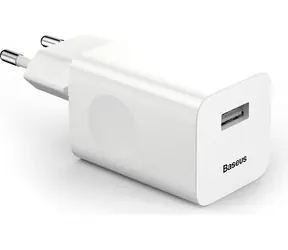 Baseus BX02 QC 3.0 Ładowarka USB / 24W / Quick Charge 3.0 / 1x USB-A 3.0 / biała