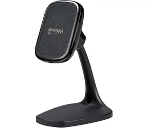 Pitaka MagEZ Mount Qi czarny / magnetyczny uchwyt do smartfona z bezprzewodową ładowarką / obracany o 360°