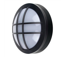 Solight WO753 Oświetlenie zewnętrzne LED okrągłe z siatką / 13W / 910lm / 4000K / IP65 / 17cm / czarny