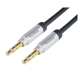 YENKEE YCA 201 BSR Kabel audio stereo AUX ze złączem jack 3,5 mm / 2x jack 3,5 mm MM / 1 m