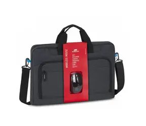 Riva Case 8058 czarna / torba na laptopa 17,3" / zawiera mysz bezprzewodową / wymiary zewnętrzne 460x310x60 mm / 0,575 kg