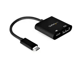 Adapter StarTech USB-C do DisplayPort i Power Delivery USB-C 60W czarny / 8K 60 Hz / 4K 120 Hz / HBR3