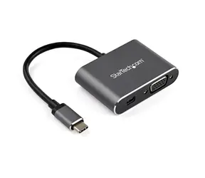 StarTech Multiport Video Adapter USB-C do Mini DisplayPort i VGA szary / 4K 60Hz / Thunderbolt 3