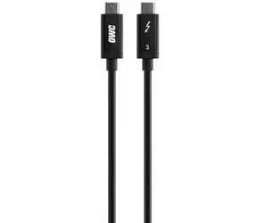 Kabel OWC Thunderbolt 3 (1m) czarny / 2x USB 3.0 Type-C (męski) z obsługą TB3