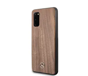 Drewniane etui Mercedes do Samsung Galaxy S20 brązowe