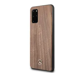 Drewniane etui Mercedes do Samsung Galaxy S20+ brązowe