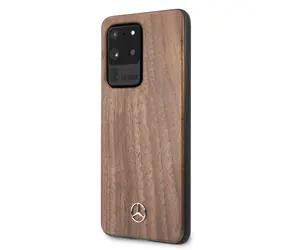 Drewniane etui Mercedes do Samsung Galaxy S20 Ultra brązowe