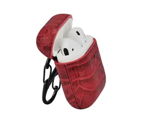 Terratec AirBox wzór Crocodile czerwony / etui na Apple AirPods 1 i 2