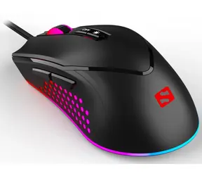 Sandberg Azazinator czarna / mysz optyczna do gier / 6400 DPI / 7 przycisków / USB / podświetlenie LED
