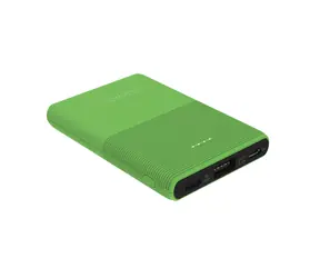 Terratec Powebank P50 zielony / 5000 mAh / 5V / 2,1A / 1x Micro-USB (wejście) / 1x USB-C / 1x USB-A
