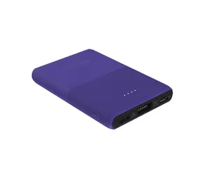 Terratec Powebank P50 fioletowy / 5000 mAh / 5V / 2,1A / 1x Micro-USB (wejście) / 1x USB-C / 1x USB-A