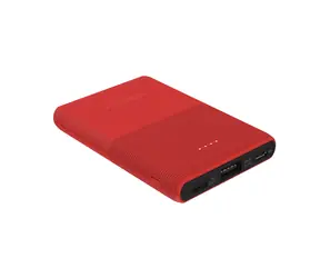 Terratec Powebank P50 czerwony / 5000 mAh / 5V / 2,1A / 1x Micro-USB (wejście) / 1x USB-C / 1x USB-A