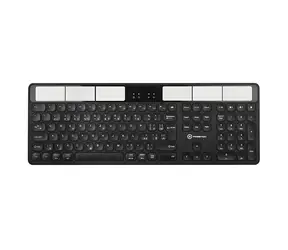 Powerton SolarSlim CZ czarny / klawiatura bezprzewodowa / 2,4 GHz / układ Bluetooth / CZ