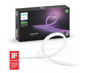 Taśma LED Philips Hue BT 1x19W 5m + adapter / Taśma LED zewnętrzna / 900lm / RGB / IP67