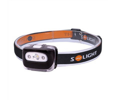 Latarka czołowa Solight WH27 LED 3W kolor czarny / światło czerwone / 3x AAA