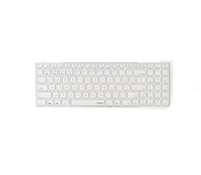 Rapoo E9100M Multi-mode biała / bezprzewodowa klawiatura / BT i 2,4 GHz / 2x AAA / po sprzedaży