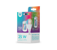 Żarówka LED Forever RGB E14 G45 5W + pilot / 3000K / 250 lm / RGB