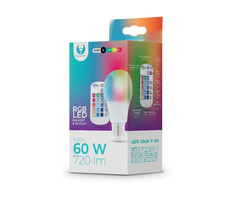 Żarówka LED Forever RGB E27 A60 9W + pilot / 3000K / 720 lm / RGB