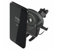 iOttie Easy One Touch Bezprzewodowy uchwyt samochodowy z 2 otworami wentylacyjnymi i płytą CD oraz bezprzewodową ładowarką, czarny