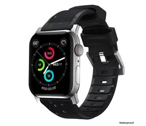 Pasek Nomad Rugged do zegarka Apple Watch 44 i 42 mm, srebrny