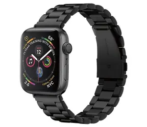 Pasek do Apple Watch Spigen Modern Fit ze stali nierdzewnej 44 i 42 mm w kolorze czarnym