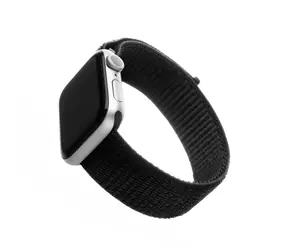 FIXED Pasek nylonowy Nylonowy pasek do zegarka Apple Watch 40 mm i zegarka 38 mm w kolorze czarnym