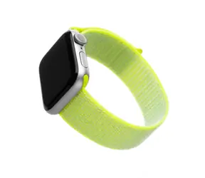 FIXED Pasek nylonowy Nylonowy pasek do zegarka Apple Watch 40 mm i zegarka 38 mm, limonkowy