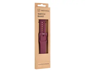 Silikonowy pasek Tactical 793 ze sprzączką do zegarka Apple Watch 38 i 40 mm w kolorze ciemnoczerwonym