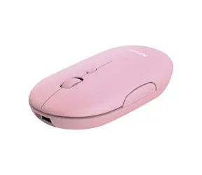 Trust Puck różowy / Bezprzewodowa mysz optyczna / 1600DPI / 2,4 GHz / Bluetooth / USB 