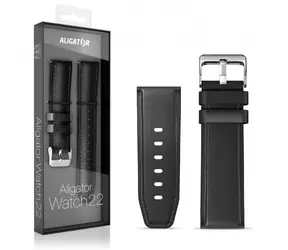 Pasek ze skóry Aligator 22mm w kolorze czarnym