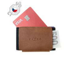 FIXED Tiny Wallet Portfel ze skóry bydlęcej (FIXW-STN2-BRW) brązowy