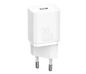 Baseus CCSUP-B02 Szybka ładowarka Super Si USB-C 20W biała / 5V / 3A