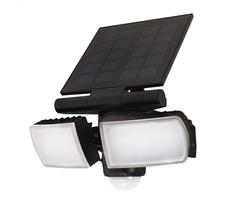 Oprawa solarna LED Solight WO772 z czujnikiem 8W czarna / 600lm / Li-on