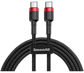 Baseus CATKLF-G91 Cafule Series czarny / kabel USB-C / PD2.0 60W / Flash / 1m