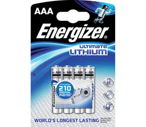Bateria litowa Energizer Ultimate - Mikroołówek AAA 4 szt