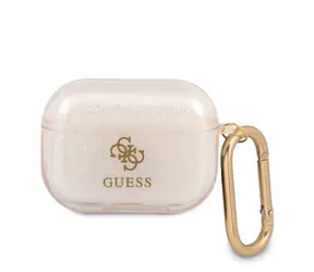 Brokatowe etui z TPU Guess 4G do Apple Airpods Pro Gold