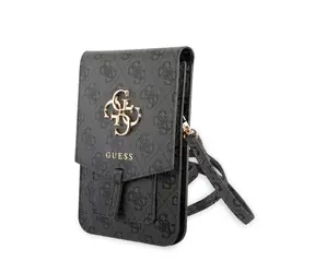 Torba na telefon Guess PU 4G z metalowym Logo , szara