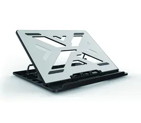 Ergonomiczna podkładka pod laptopa Conceptronic THANA03G srebrna / do laptopa 15,6" / 7 pozycji 