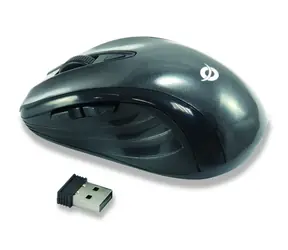 Conceptronic CLLM5BTRVWL czarny / mysz bezprzewodowa / odbiornik USB-A / 6 przycisków / 1600 DPI