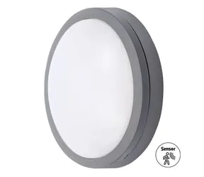 Solight WO781-GM Oświetlenie zewnętrzne LED z czujnikiem Siena szary / 20W / 1500lm / 4000K / IP54 / 23cm